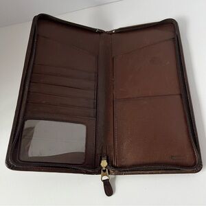 Vintage Coach Zip Around Travel Organizer Wallet